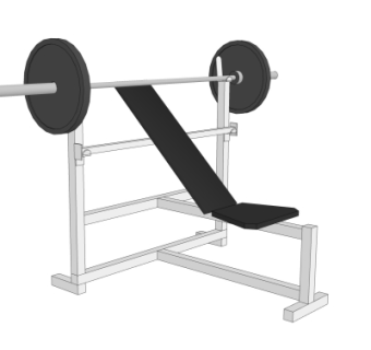 现代健身器材su模型