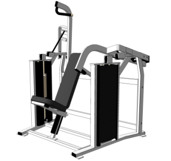 现代健身器材su模型