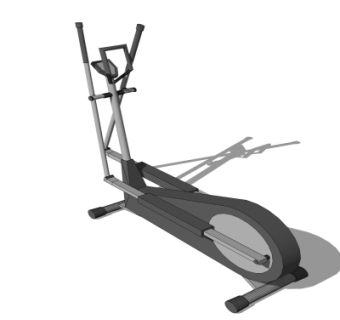 现代健身器材su模型