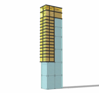 现代户外景观灯su模型