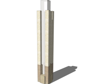 现代户外景观灯su模型