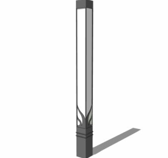 现代户外景观灯su模型