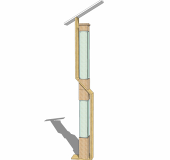 现代户外景观灯su模型