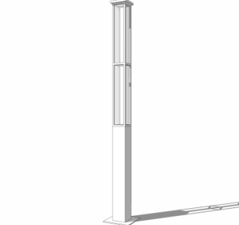 现代户外景观灯su模型