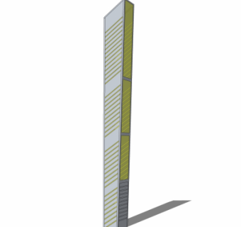 现代户外景观灯su模型