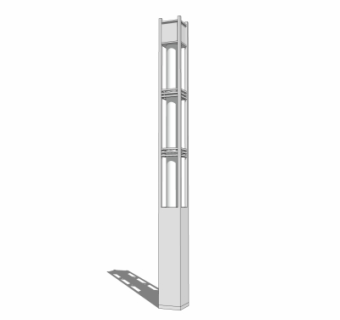 现代户外景观灯su模型