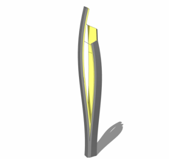 现代户外景观灯su模型