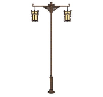 中式路灯su模型