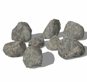 自然风石头su模型