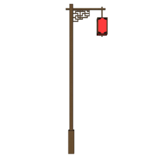 中式路灯su模型