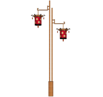 中式路灯su模型