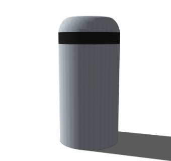 现代垃圾桶su模型