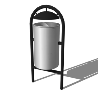 现代垃圾桶su模型