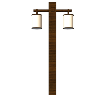 新中式路灯su模型