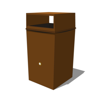 现代垃圾桶su模型