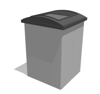 现代垃圾桶su模型