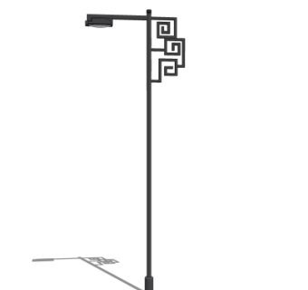 中式路灯su模型