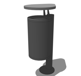 现代垃圾桶su模型