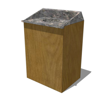 现代垃圾桶su模型