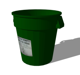 现代垃圾桶su模型