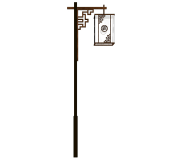 新中式路灯su模型