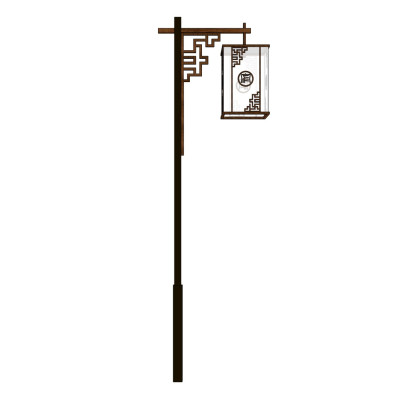 新中式路灯su模型