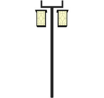 新中式路灯su模型
