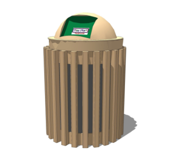 现代垃圾桶su模型