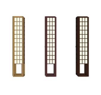 新中式景观灯su模型