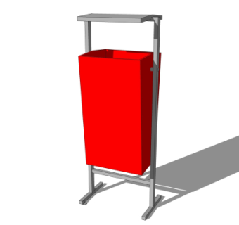 现代垃圾桶su模型