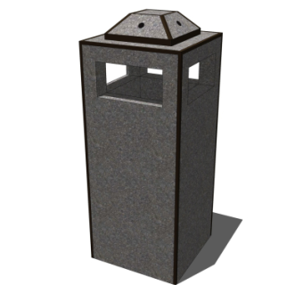 现代垃圾桶su模型