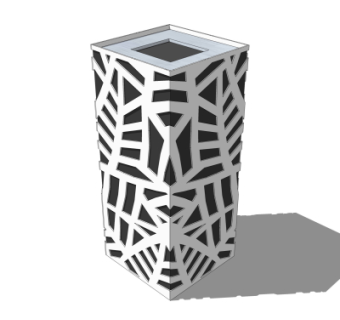 现代垃圾桶su模型