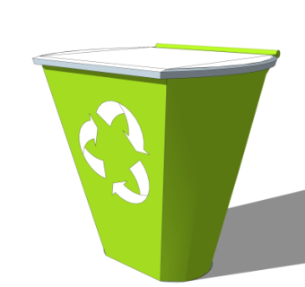 现代垃圾桶su模型