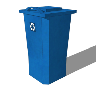 现代垃圾桶su模型