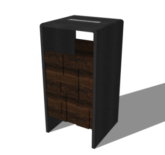 现代垃圾桶su模型