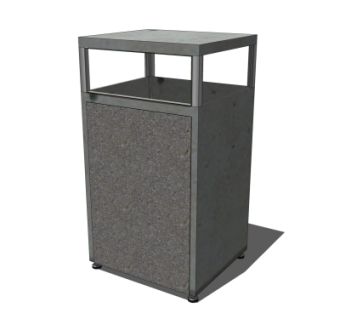 现代垃圾桶su模型