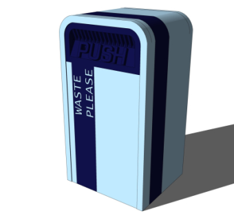 现代垃圾桶su模型