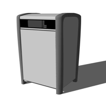 现代垃圾桶su模型