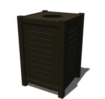 现代垃圾桶su模型