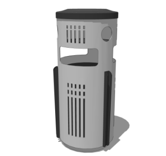 现代垃圾桶su模型
