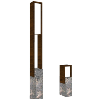 新中式景观灯su模型