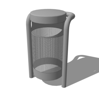 现代垃圾桶su模型