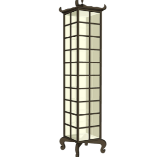 新中式景观灯su模型