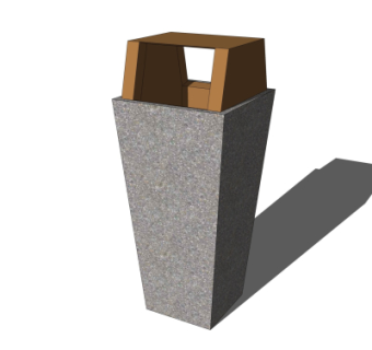 现代垃圾桶su模型