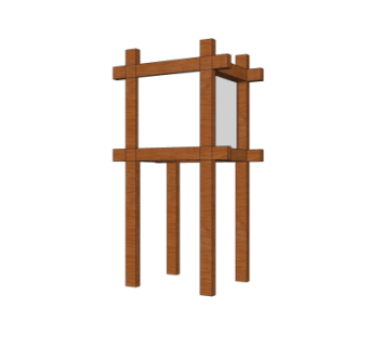 新中式景观灯su模型