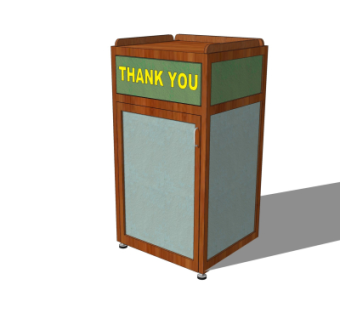 现代垃圾桶su模型