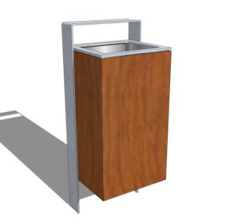 现代垃圾桶su模型