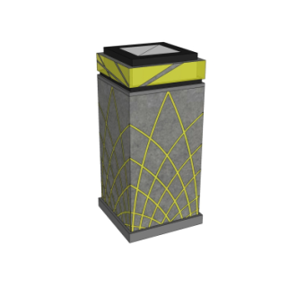 新中式景观灯su模型