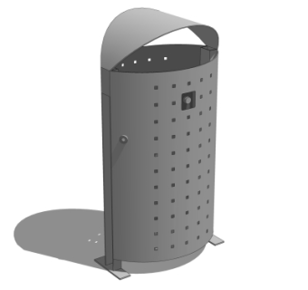 现代垃圾桶su模型