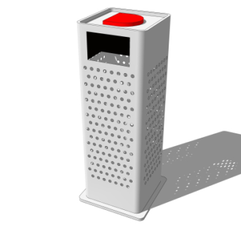 现代垃圾桶su模型